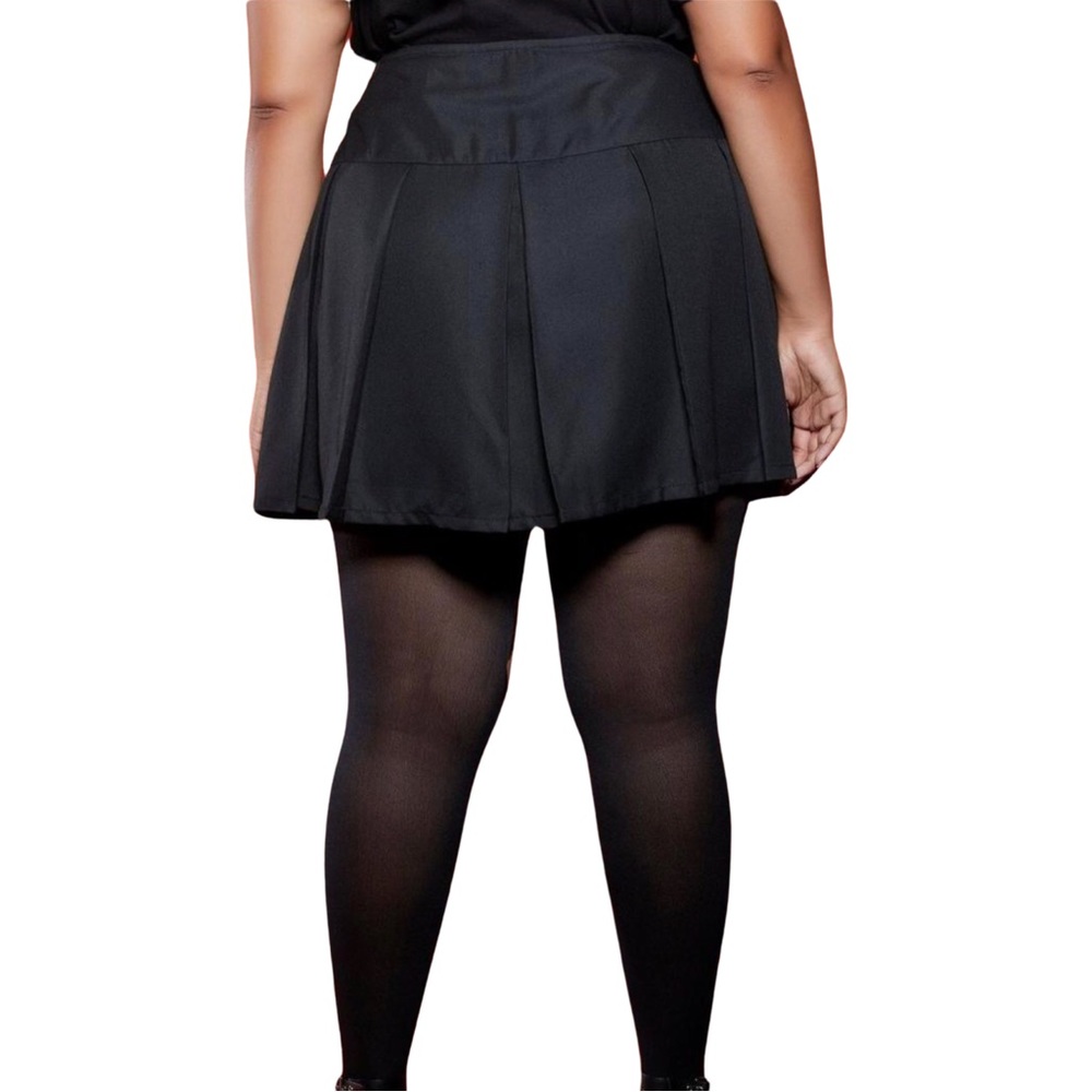 PUMPKIN BUTTON PLEATED SKIRT - Picture 2 of 7
